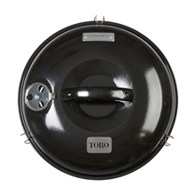 aerial view a black cuisinart outdoors(r) 14 charcoal grill, image 1 of 5