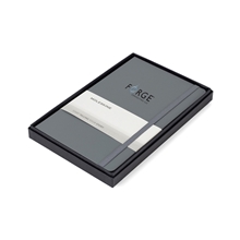 aerial view a slate grey moleskine(r) large notebook gift set, image 1 of 2