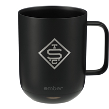 aerial view a black ember temperature control smart mug 10 oz, image 1 of 13