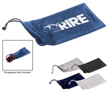 a group of microfiber sunglass pouch with drawstring