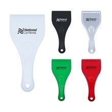 a group of durable plastic ice scraper