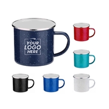 a group of 16 oz iron and stainless steel camping mug