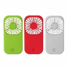 aerial view a group of hand - held matte finish portable fan, image 1 of 7