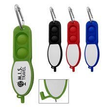 a group of push pop pen with carabiner