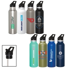 a group of colson 20 oz vacuum insulated water bottle w / straw lid
