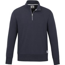 aerial view a atlantic navy (574) mens paddlecreek sueded fleece quarter zip pullover, image 1 of 4