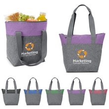 aerial view a group of adventure lunch cooler tote bag, image 1 of 2