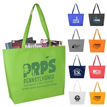 a group of 21w x 15h x 5 gusset - large shopping and beach tote bag with hook loop fastener closure