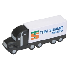 aerial view a white/black truck shaped stress reliever, image 1 of 2