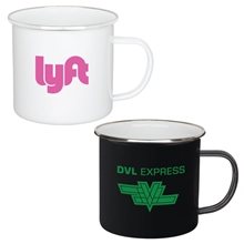 a group of 16 oz camper enamel mug