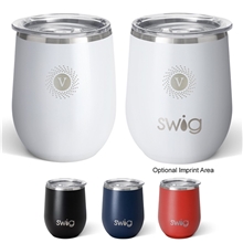 a group of 12 oz swig life(tm) stainless steel stemless wine tumbler