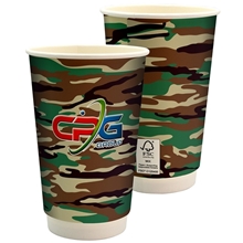 a camo 16 oz full color camo paper cup