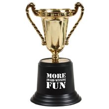 a gold/black recognition replica trophy