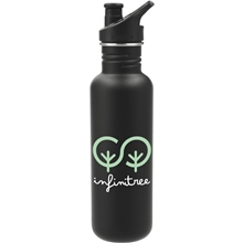 aerial view a black klean kanteen eco classic 27oz - sport cap, image 1 of 6