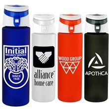 aerial view a group of trendy 24 oz frosted bottle, image 1 of 2
