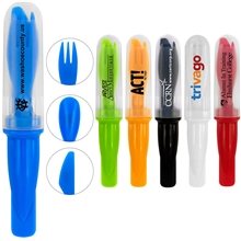 aerial view a group of on - the - go cutlery set, image 1 of 2
