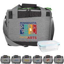 aerial view a group of bay picnic cooler lunch kit, image 1 of 2