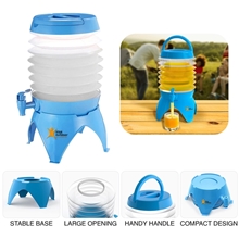 a blue/clear beverage dispenser