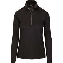 aerial view a black ladies mirage long sleeve shirt, image 1 of 2