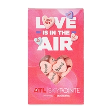 aerial view a custom small window box - custom conversation hearts, image 1 of 3