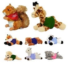a group of aurora mini flopsies stuffed animals