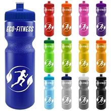 aerial view a group of 28 oz the journey color bike bottle with push pull lid - opaque, image 1 of 2