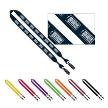 a group of 3/4 cotton double bulldog clip lanyard