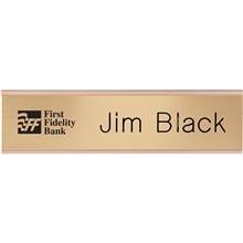 a group of 2- ply plastic desk wall plate engraved only 8 x 2