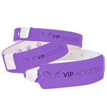aerial view a group of plastic disposable bracelets (3 sizes available), image 1 of 18