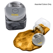 aerial view a assorted (gold & silver) metallic slime, image 1 of 2