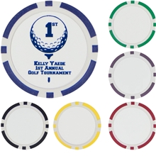 a group of officially sized casino chips
