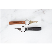 aerial view a group of pro loop vegan leather keychain 3-15/16 x 9/16, image 1 of 3