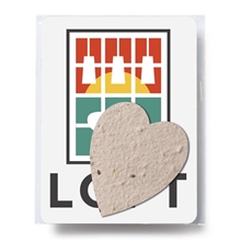 aerial view a natural bloomin(r) heart shaped plantable gift pack, image 1 of 2