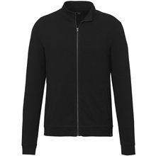 aerial view a black (995) mens rigi eco knit full zip, image 1 of 4