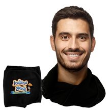 aerial view a group of warm fleece winter scarf, image 1 of 2