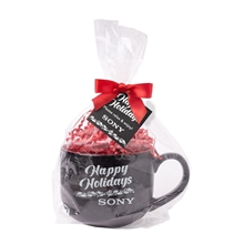 aerial view a group of mug hot chocolate bomb gift set, image 1 of 8