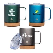 a group of manna(tm) beacon 13 oz vacuum insulated camping mug