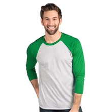 a group of next level - triblend three - quarter raglan t - shirt