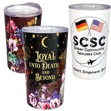 a group of full - color 20 oz tumbler with lid