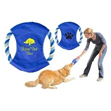 aerial view a group of tug throw dog toy, image 1 of 2