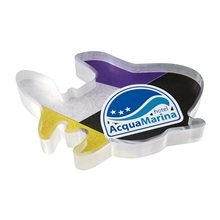a group of full color acrylic shark