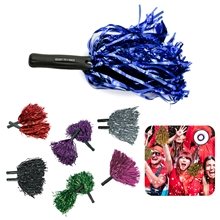 a group of metallic cheer pom poms