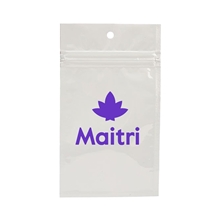 aerial view a white 1 gram, 2 gram, 3.5 gram barrier bag 3 x 4 1/2, image 1 of 3