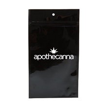 aerial view a black 28 gram (1 oz) barrier bag 5 x 8 3/16, image 1 of 3