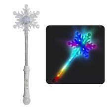 a white wand/multi color lights led snowflake wand