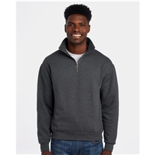 a group of jerzees - super sweats nublend(r) quarter - zip cadet collar sweatshirt