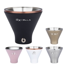 a group of snowfox(r) 8 oz vacuum insulated martini cup