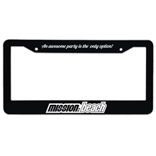 aerial view a black 3- d two - corner license plate frame, image 1 of 2