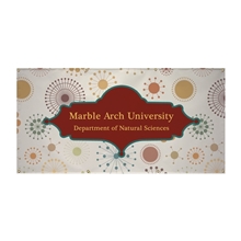 aerial view a white 3 x 6 13 oz vinyl banner single - sided, image 1 of 3
