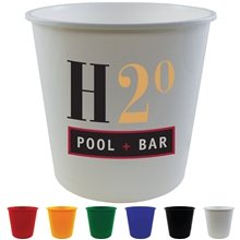 a group of 176 oz plastic brew bucket